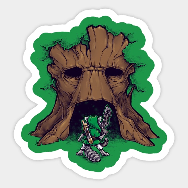 The Groot Deku Tree Sticker by obvian